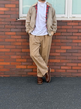 「BARACUTA（バラクータ）のアイテム（ジャケット/アウター）」を使った、ふーがさん（メンズ・172cm）の春コーディネート