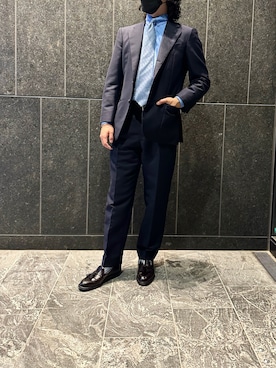 「FRANCO BASSI（フランコバッシ）のアイテム」を使った、ふーがさん（メンズ・172cm）の秋コーディネート