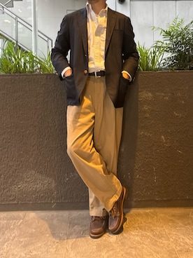 「BEAMS PLUS（ビームスプラス）のアイテム」を使った、ふーがさん（メンズ・172cm）の夏コーディネート