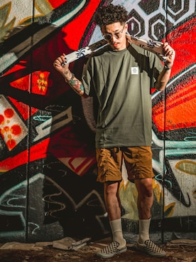 「UNIQLO（ユニクロ）の50色ソックス（消臭機能付き）（ソックス/靴下）」を使った、カズンコさん（メンズ・180cm）の夏コーディネート