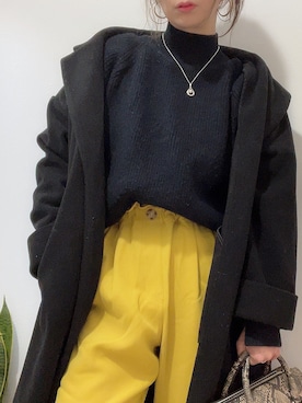 「30代ファッション」｜「アイテム（スラックス）」を使った、Akaneさん（レディース・157cm）の冬コーディネート