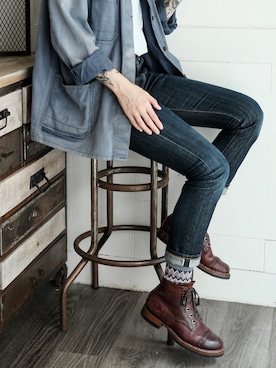 「WHITE'S BOOTS（ホワイツブーツ）のアイテム」を使った、vicさん（レディース・163cm）の秋コーディネート