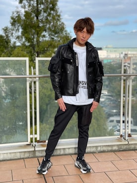 大山凌さん(メンズ・174cm)の秋コーディネート