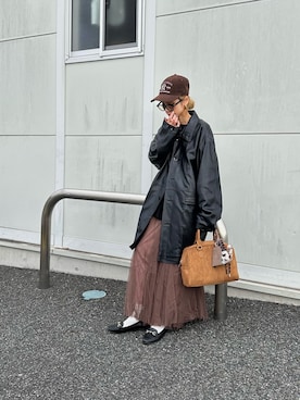 「アイテム（ローファー）」を使った、amoriaさん（レディース・153cm）の冬コーディネート