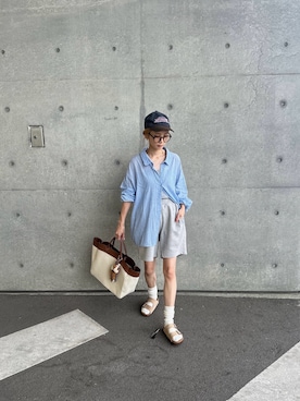 「BIRKENSTOCK（ビルケンシュトック）のアイテム」を使った、amoriaさん（レディース・152cm）の夏コーディネート