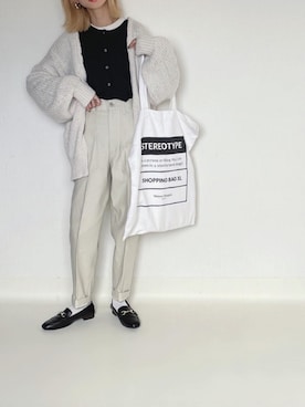 「titivate（ティティベイト）のﾛｰｹﾞｰｼﾞﾊﾝﾄﾞﾗｲｸﾆｯﾄｶｰﾃﾞｨｶﾞﾝ（カーディガン/ボレロ）」を使った、amoriaさん（レディース・152cm）の秋コーディネート