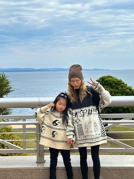 「アイテム（ニットキャップ/ビーニー）」を使った、amoriaさん（レディース・152cm）の秋コーディネート