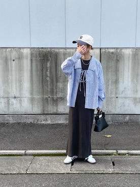 「詳細はInstagram」｜「アイテム（ワンピース/ドレス）」を使った、amoriaさん（レディース・152cm）の春コーディネート