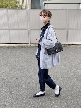「詳細はInstagram」｜「アイテム（パンツ）」を使った、amoriaさん（レディース・152cm）の冬コーディネート