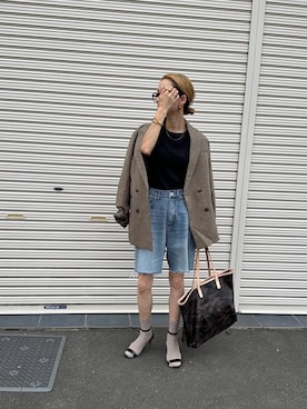 「アイテム（トートバッグ）」を使った、amoriaさん（レディース・152cm）の秋コーディネート