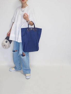 「キャップ女子」｜amoriaさん（レディース・152cm）の夏コーディネート