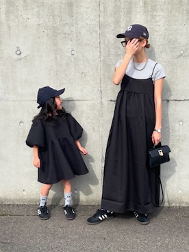 「詳細はInstagram」｜「アイテム（ワンピース/ドレス）」を使った、amoriaさん（レディース・152cm）の春コーディネート