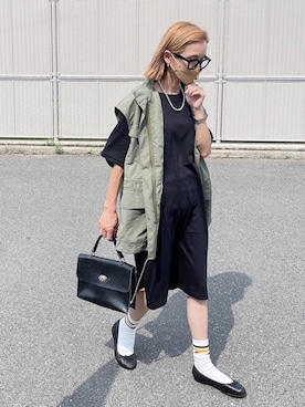 「ソックス」｜「アイテム（チュニック）」を使った、amoriaさん（レディース・152cm）の夏コーディネート