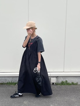 「詳細はInstagram」｜「アイテム（ワンピース/ドレス）」を使った、amoriaさん（レディース・152cm）の春コーディネート