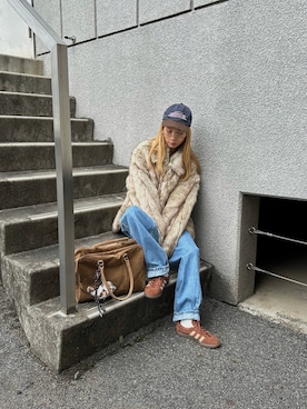 「アイテム（ボストンバッグ）」を使った、amoriaさん（レディース・152cm）の秋コーディネート