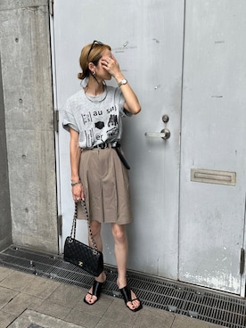 「詳細はInstagram」｜「アイテム（トップス）」を使った、amoriaさん（レディース・152cm）の夏コーディネート