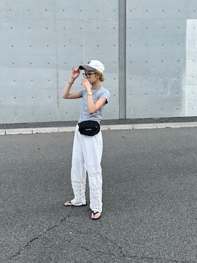 「レースパンツ」｜amoriaさん（レディース・152cm）の夏コーディネート