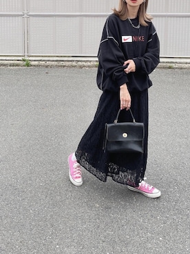 「黒コーデ」｜amoriaさん（レディース・152cm）の春コーディネート