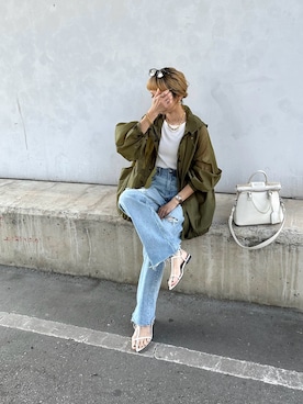 「詳細はInstagram」｜「アイテム（パンツ）」を使った、amoriaさん（レディース・152cm）の夏コーディネート