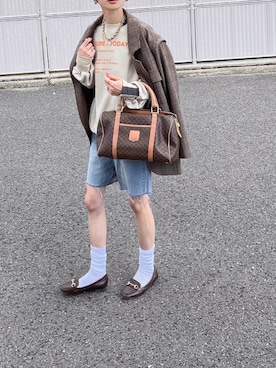 「詳細はInstagram」｜「アイテム（ジャケット/アウター）」を使った、amoriaさん（レディース・152cm）の春コーディネート