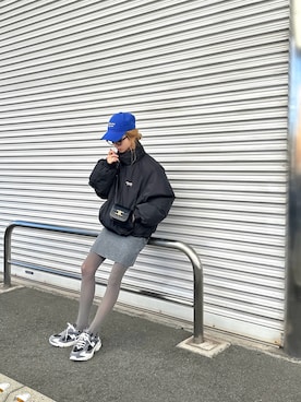 「アイテム（キャップ）」を使った、amoriaさん（レディース・153cm）の冬コーディネート