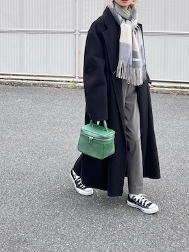 「chiiiibag」｜「アイテム（チェスターコート）」を使った、amoriaさん（レディース・152cm）の冬コーディネート