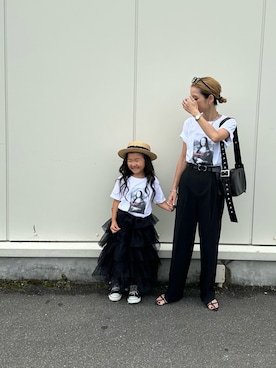 「詳細はInstagram」｜「アイテム（トップス）」を使った、amoriaさん（レディース・152cm）の夏コーディネート
