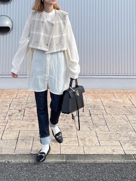 「詳細はInstagram」｜「アイテム（パンツ）」を使った、amoriaさん（レディース・152cm）の夏コーディネート