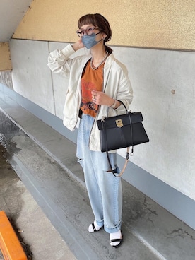 「URBAN RESEARCH Sonny Label（アーバンリサーチサニーレーベル）のアイテム（MA-1）」を使った、amoriaさん（レディース・152cm）の春コーディネート