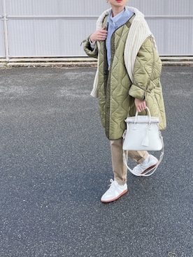 「ジャーマントレーナー」｜「アイテム（モッズコート）」を使った、amoriaさん（レディース・152cm）の冬コーディネート