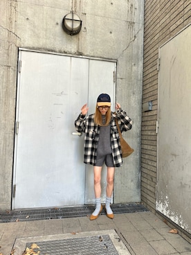 「アイテム（シャツ/ブラウス）」を使った、amoriaさん（レディース・152cm）の秋コーディネート