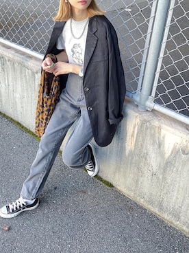 「詳細はInstagram」｜「アイテム（パンツ）」を使った、amoriaさん（レディース・152cm）の夏コーディネート