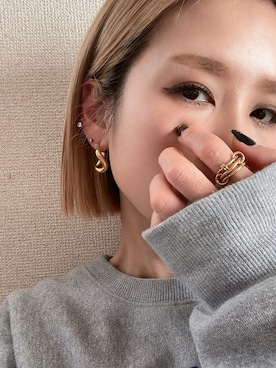 「詳細はInstagram」｜「アイテム（アクセサリー）」を使った、amoriaさん（レディース・152cm）の冬コーディネート