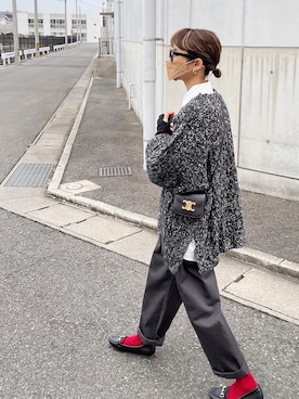 「詳細はInstagram」｜「アイテム（パンツ）」を使った、amoriaさん（レディース・152cm）の冬コーディネート