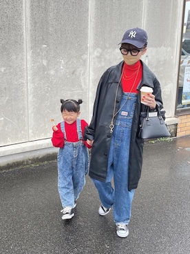 「お揃いコーデ」｜「アイテム（ジャケット/アウター）」を使った、amoriaさん（レディース・152cm）の冬コーディネート