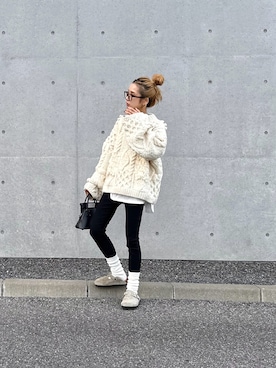 「アイテム（Tシャツ/カットソー）」を使った、amoriaさん（レディース・153cm）の冬コーディネート