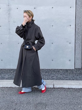 「詳細はInstagram」｜「アイテム（ジャケット/アウター）」を使った、amoriaさん（レディース・152cm）の冬コーディネート