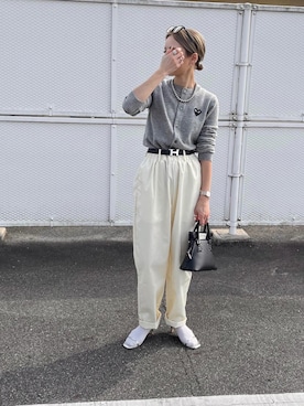 「詳細はInstagram」｜「アイテム（パンツ）」を使った、amoriaさん（レディース・152cm）の春コーディネート