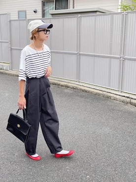 「詳細はInstagram」｜「アイテム（パンツ）」を使った、amoriaさん（レディース・152cm）の夏コーディネート
