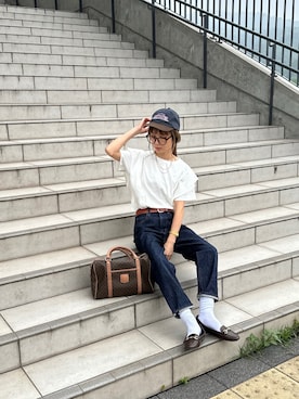 「each（イーチ）のアイテム」を使った、amoriaさん（レディース・152cm）の夏コーディネート