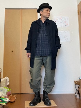 「45R（フォーティファイブアール）のアイテム（その他アウター）」を使った、ikutaroさん（メンズ・177cm）の秋コーディネート