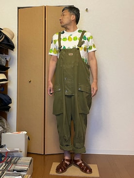 「JUNYA WATANABE MAN（ジュンヤワタナベマン）のアイテム（Tシャツ/カットソー）」を使った、ikutaroさん（メンズ・177cm）の夏コーディネート