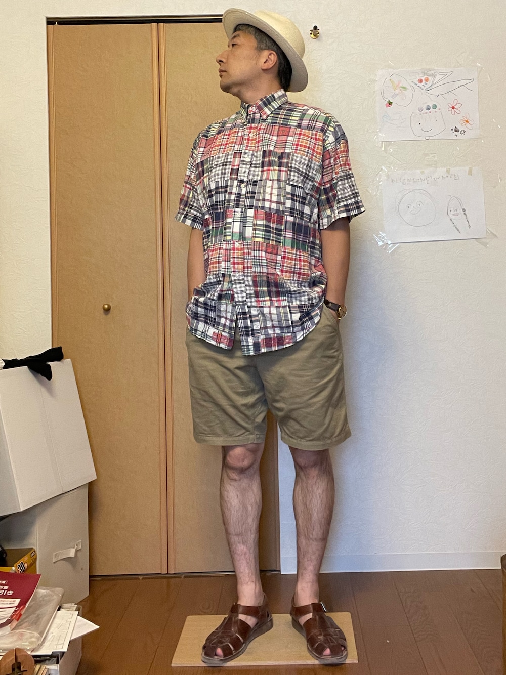 「POLO RALPH LAURENのアイテム（シャツ/ブラウス、その他）」を使った、ikutaroさん（メンズ・177cm）の夏コーディネートの1枚目の写真