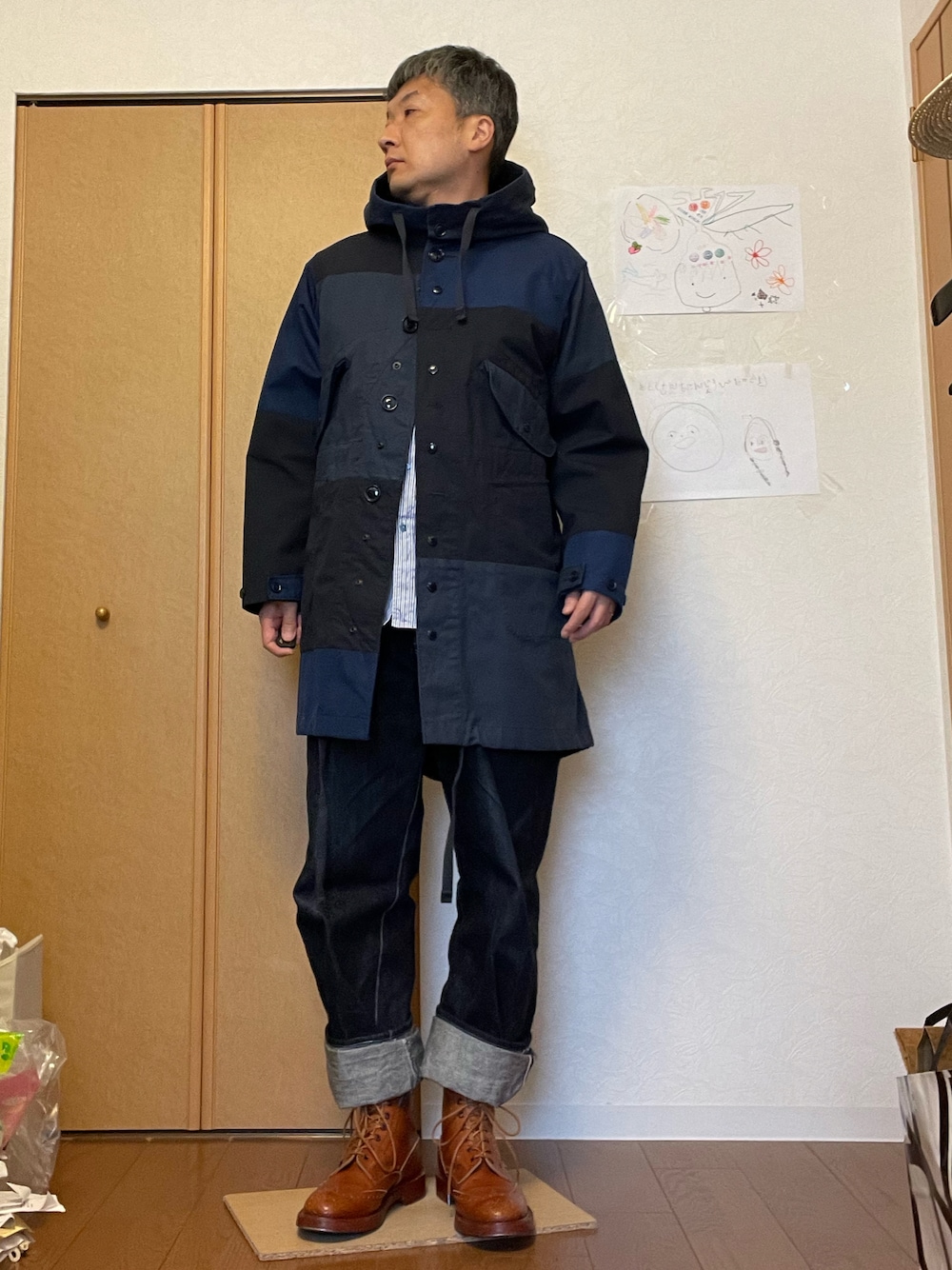 Engineered Garmentsのモッズコートを使った人気ファッション