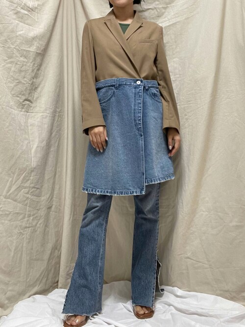 Ameri（アメリ）の「DENIM DOCKING JACKET（テーラードジャケット