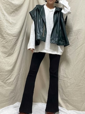 「MAISON SPECIAL（メゾンスペシャル）のアイテム（モッズコート）」を使った、n_____73さん（レディース・152cm）の秋コーディネート