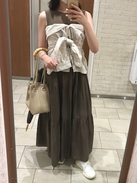 「adidas by Stella McCartney（アディダスバイステラマッカートニー）のアイテム（シューズ）」を使った、YUKIさん（レディース・154cm）の夏コーディネート