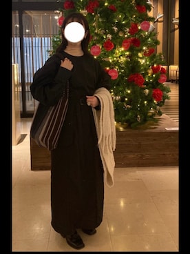 「タートルネック」｜「アイテム（レインシューズ）」を使った、YUKIさん（レディース・154cm）の冬コーディネート