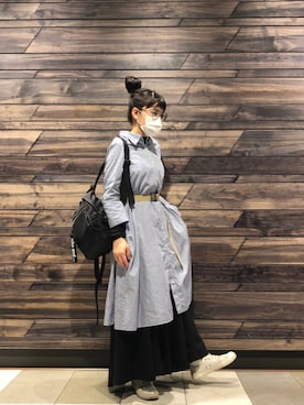 「ニコアンド」｜「アイテム（シャツワンピース）」を使った、スタン（Stan）🍥さん（レディース・151cm）の夏コーディネート