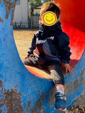 「HELLY HANSEN（ヘリーハンセン）のアイテム（ジャケット/アウター）」を使った、bon8bonさん（キッズ・90cm）の冬コーディネート